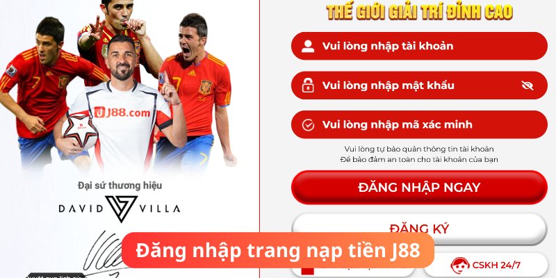 Màn hình đăng nhập trước khi nạp tiền